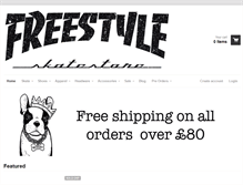 Tablet Screenshot of freestyleskatestore.com